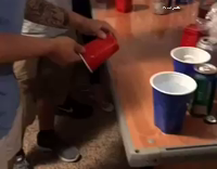 Blue Shirt Doesnt Understand Flip Cup
