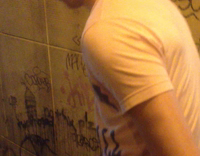 White Shirts Tries To Slide Down Stair Railing and Rolls Down Concrete Stairs