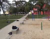 Parkour Running Into Sand Fall 