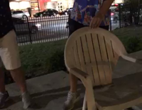 Elbow Drop Wooden Chair While Under Pressure Plays