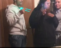 Neon Chopsticks Eat Girls Hair