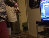 man in white shirt tazed 