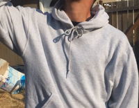 Chugs beer and jumps into plastic chairs