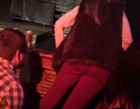 girl climbing and falling down