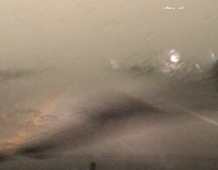 Guy drinks beer car window hurricane