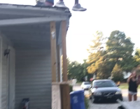 roof to trash can