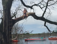 stuck on rope swing