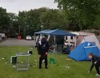 Hoodie RKOed Into Wooden Table Tents