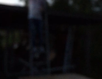 Black Pants Wooden Elbow Drop