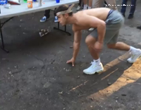 break wooden fence with head