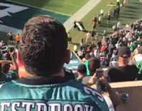 Eagles Fan Takes Shirt Off After Field Goal