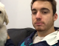 White Dog Keeps Forcing Owner To Scratch It