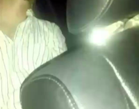 Goatee Guy in Back Seet is Asleep in Car Friend SIngs Nap City