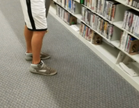 Collab DPDT - Guy Uses Library As Skatepark