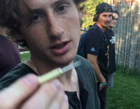 Helena Dartboard Barely Misses Hand