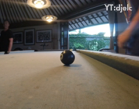 Pool ball hits GoPro sends it flying