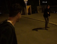 two guys jump in air