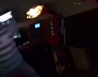 Stripe Shirt Fails Kick Boxing Arcade Game