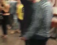 Grey Sweater Dancing Agressively