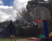 kid makes kiddie basketball shot